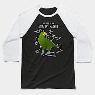 Yellow-crowned Amazon Parrot Anatomy Baseball T-Shirt